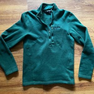 Emerald Green Half Zip Mens Sweater